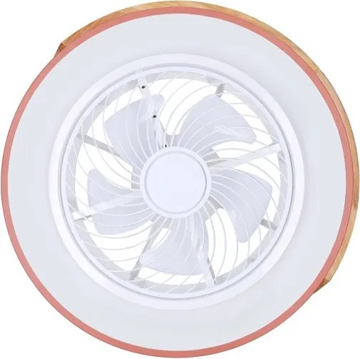 Brilagi - LED dimmelhető lámpa ventilátorral LED/38W/230V 50 cm rózsaszín/tölgy +távirányító
