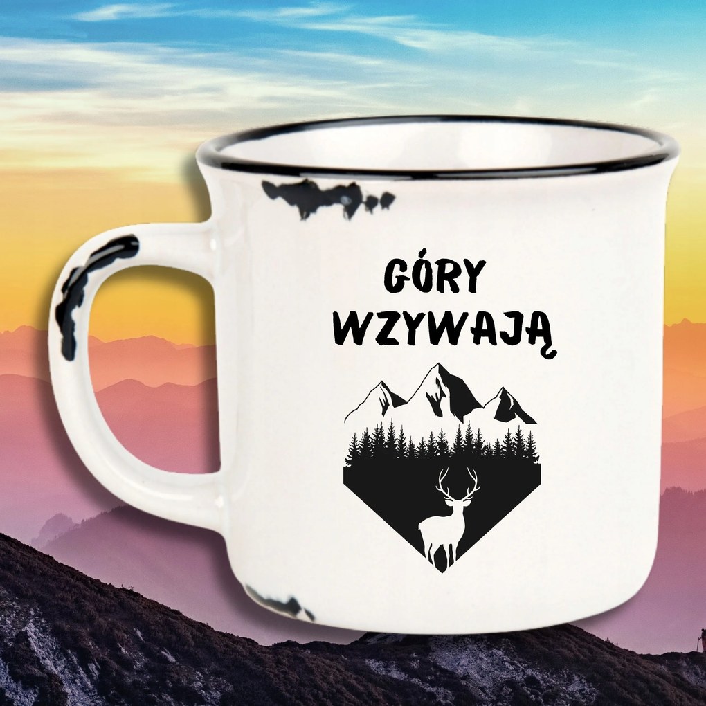 Bögre Fehér Retro Vicces Ajándék Hegyek Hívnak