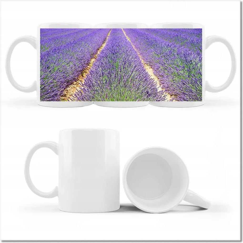 Levendula mintás bögre