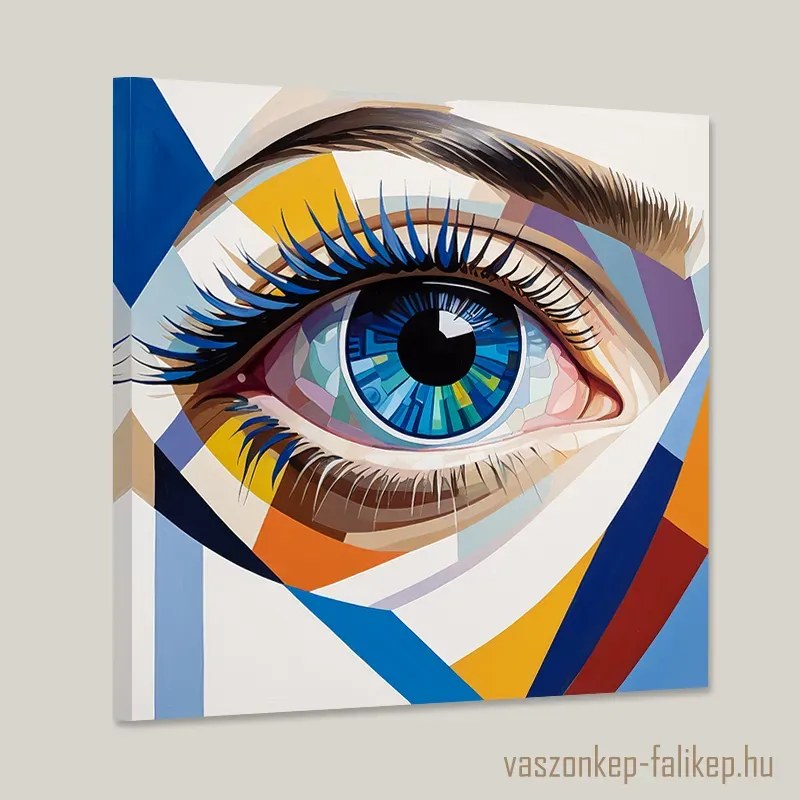 Absztrakt szem – 4 prémium vászonkép – érzelmek a falon 40x40cm