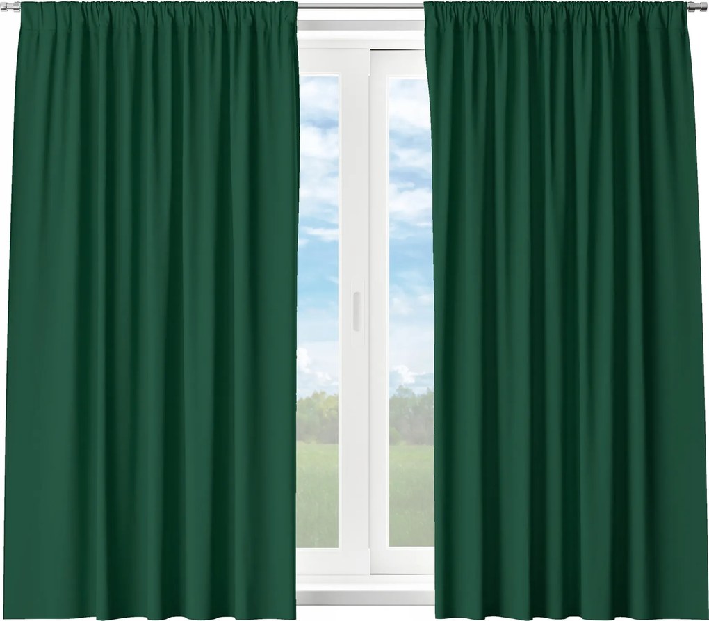 Kész Függöny Szalagos Béka 140X160 CM Üveg Zöld Függöny 6708