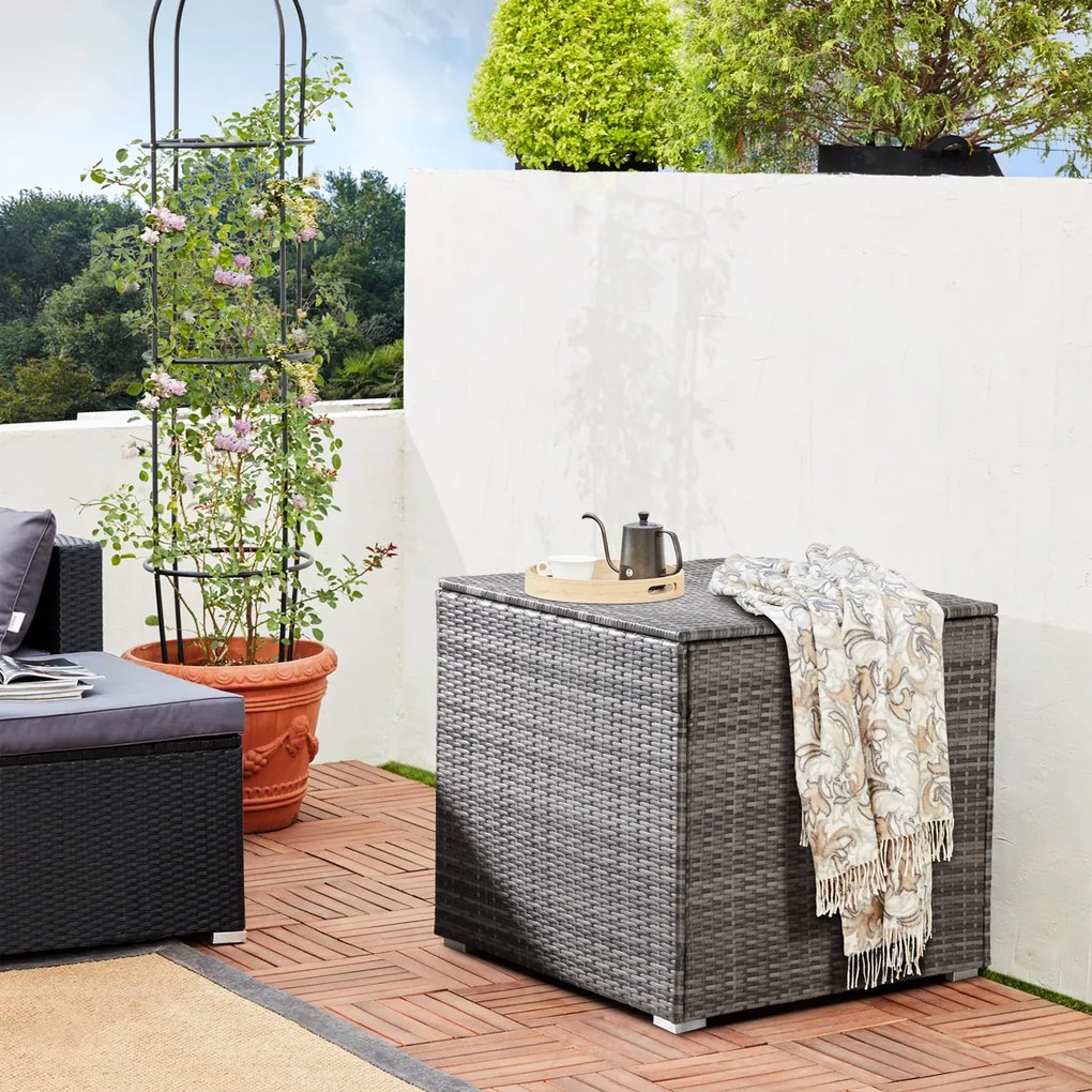 Casaria® Tároló doboz 75x75x70 cm - szürke