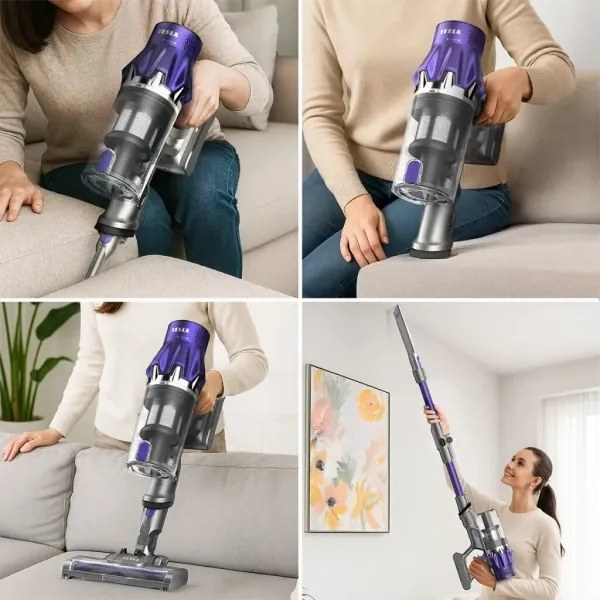 TESLA Electronics PureStar vezeték nélküli 2 az 1-ben porszívó 250W/2200mAh