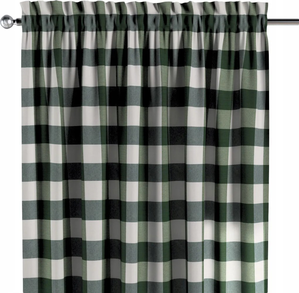 Dekoria Csatornafüggöny frufruval 1 db 130x245cm zöld árnyalatok