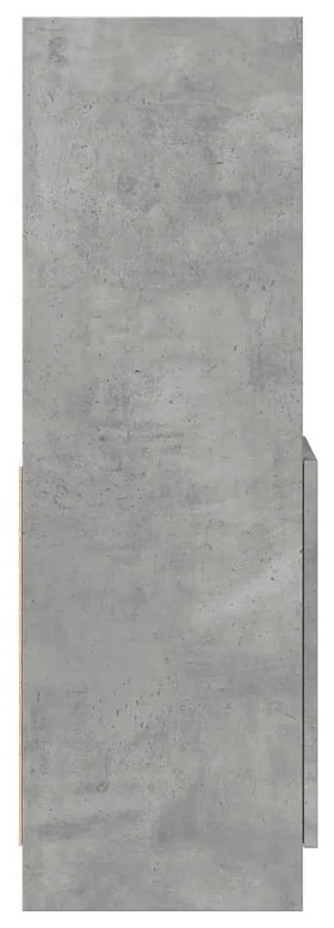 betonszürke szerelt fa magasszekrény 92 x 33 x 100 cm