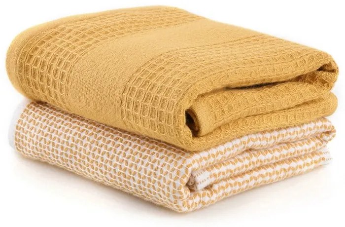 Sárga darázsmintás törölköző szett 2 db-os 40x60 cm Betty – Foutastic