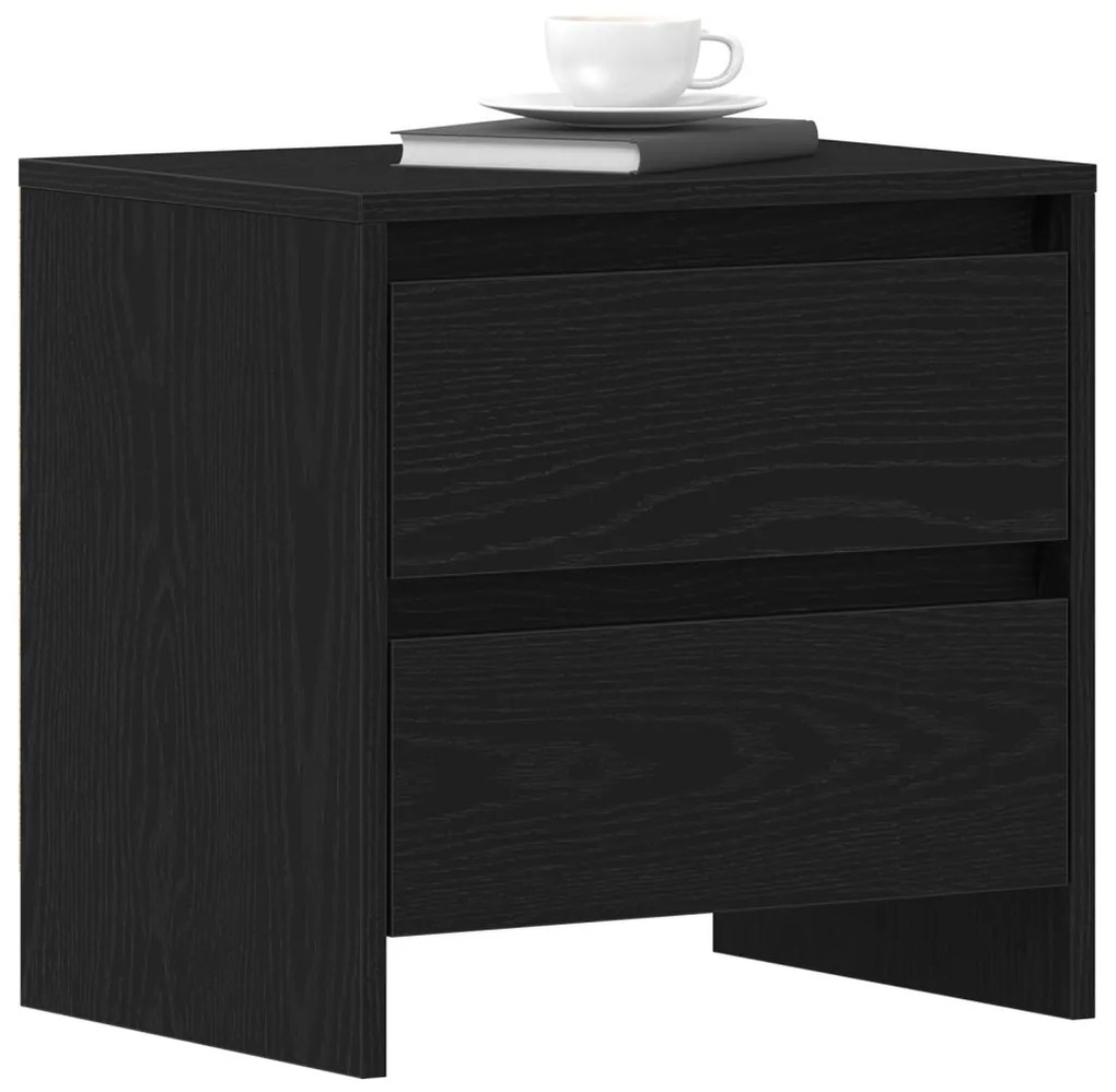 Éjjeli asztal 2 db Fekete tölgy 45x34x44,5 cm Műanyag