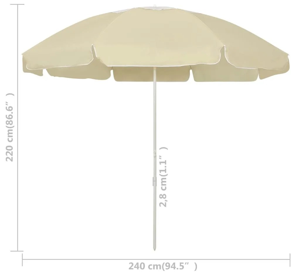 homoksárga strandnapernyő 240 cm