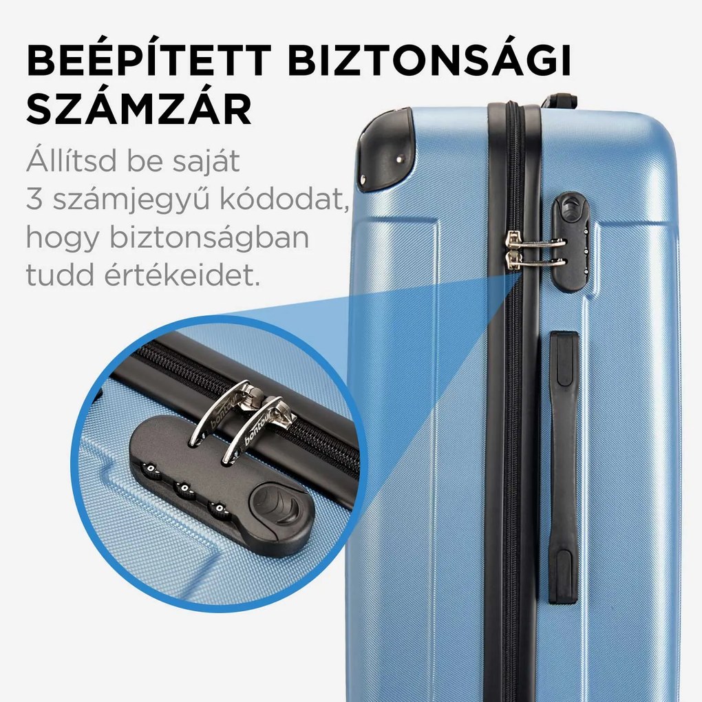 BONTOUR VERTICAL 4 Kerekes Nagy Borönd 76x50,5x29,5cm, jégkék