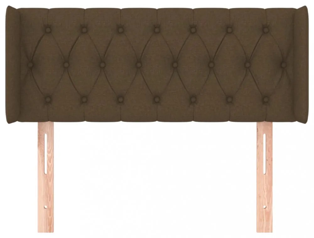 sötétbarna szövet fejtámla 103x16x78/88 cm