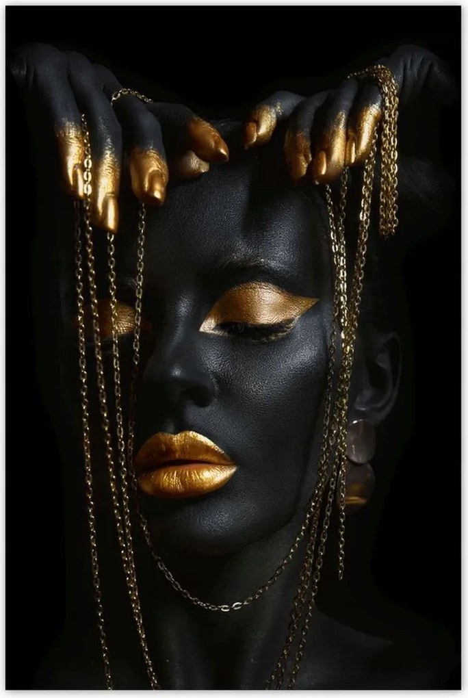 Poszterek 80x120 Arany ékszerek az arcon