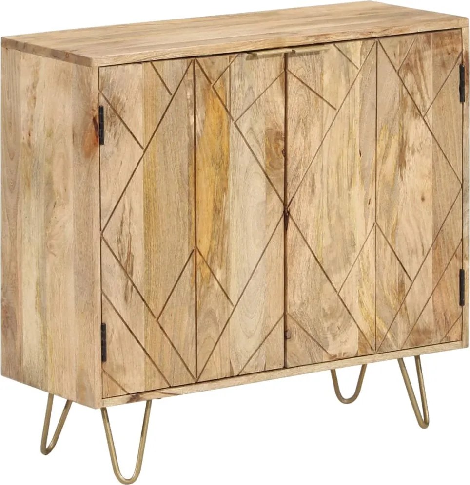 vidaXL tömör mangófa tálalószekrény 80 x 30 x 75 cm