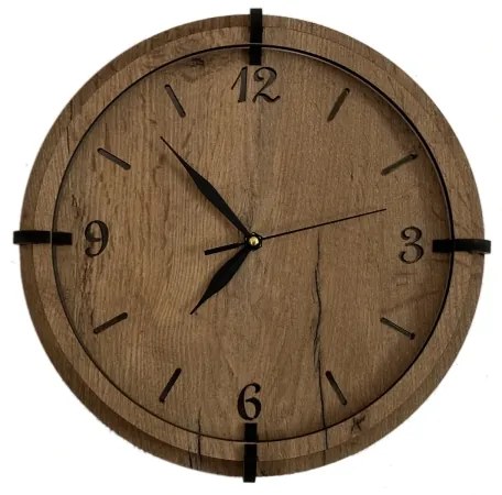 Li-Go 23628/DUB3 - Falióra LED/1xAA átmérő 32 cm világos tölgy/kerek