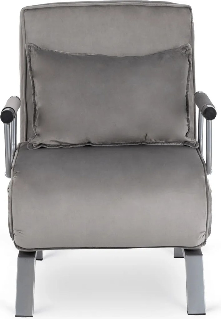 Dönthető fotel szürke bársony kárpittal – BART
