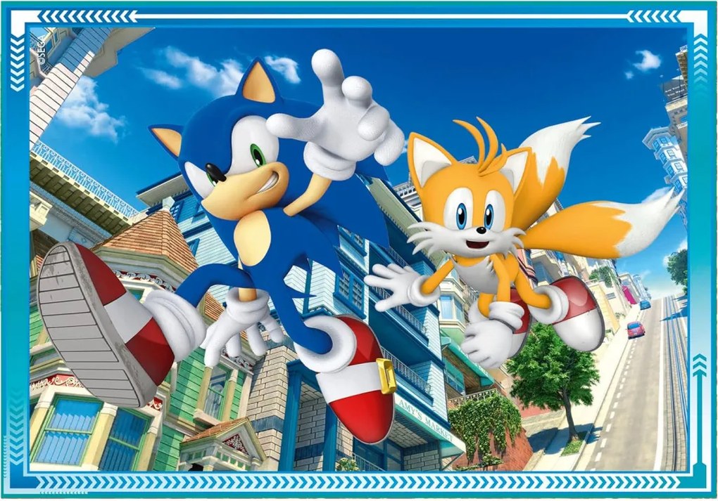 Sonic a sündisznó Save the Day 4 az 1-ben puzzle Clementoni