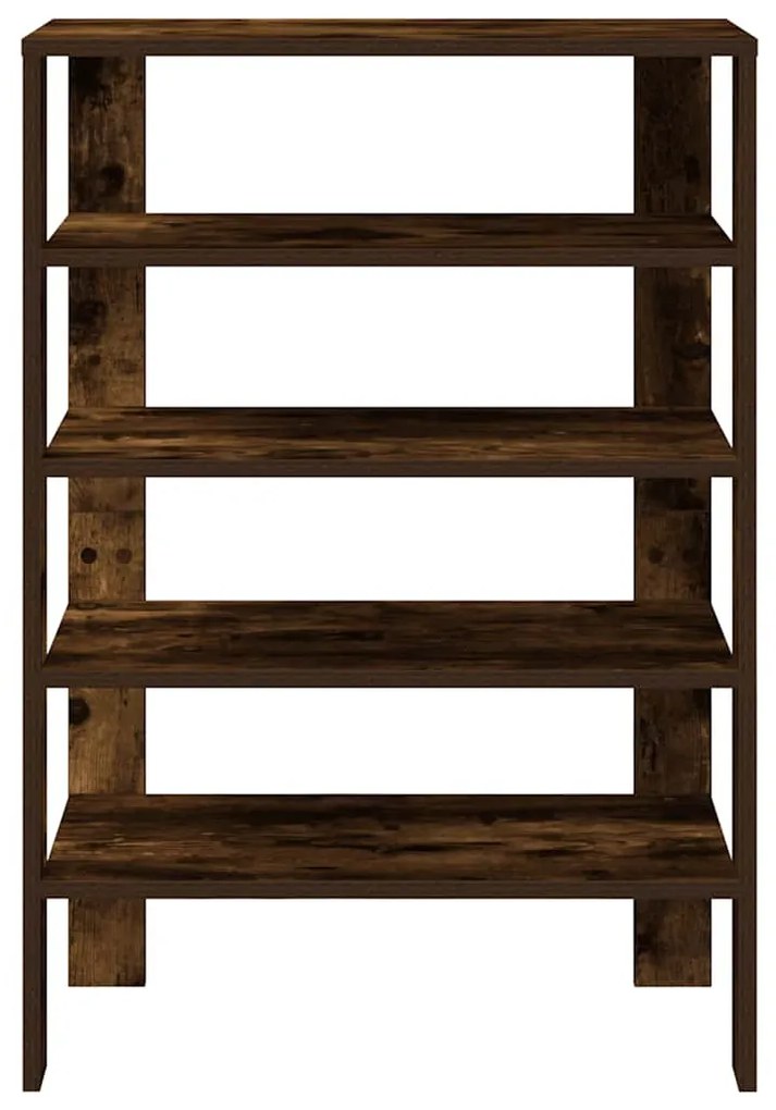 füstös tölgy színű szerelt fa cipőtartó 61x32x87,5 cm