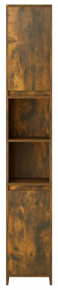 füstös tölgy színű szerelt fa fürdőszobaszekrény 30x30x183,5 cm