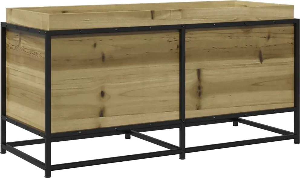 vidaXL impregnált fenyőfa kerti virágláda 100 x 40 x 50 cm