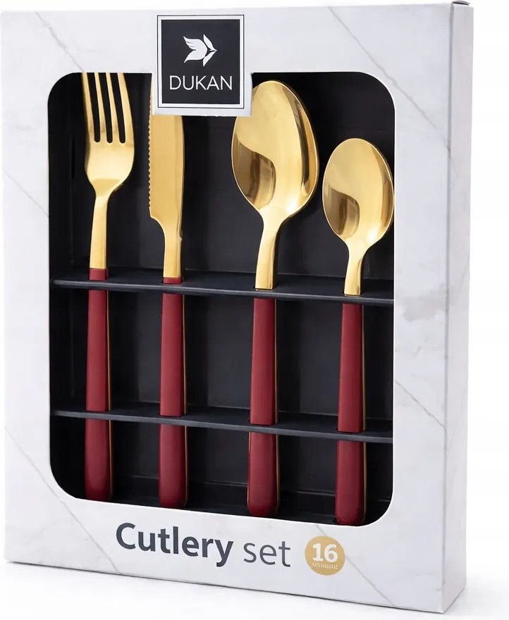 213. Arany Evőeszköz Készlet 16 Részes lila