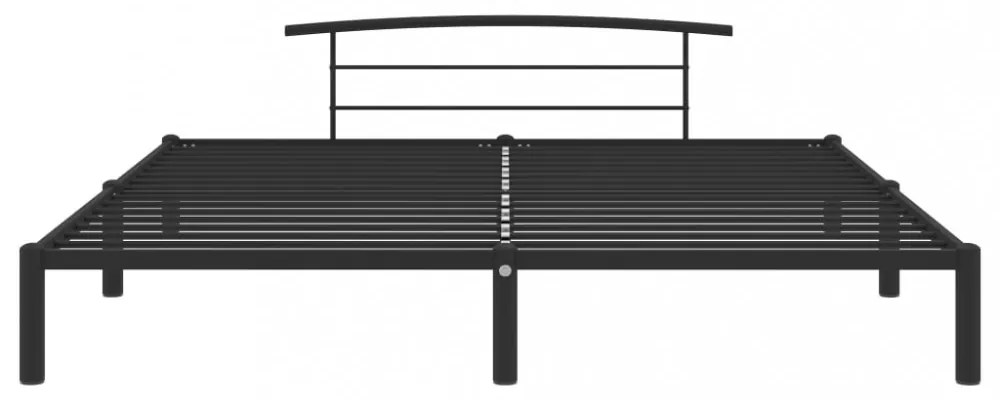 fekete fém ágykeret 200 x 200 cm