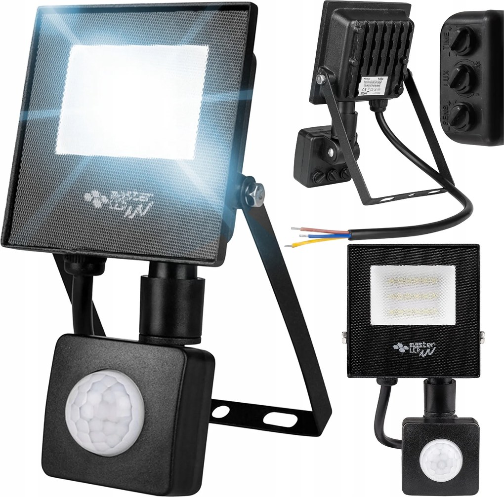 Halogén Led mozgásérzékelős fényvető lámpa 10W 4500K Kültéri IP65