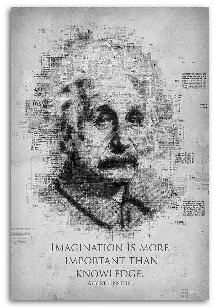 Gario Vászonkép Tudós Albert Einstein - Gab Fernando Méret: 40 x 60 cm