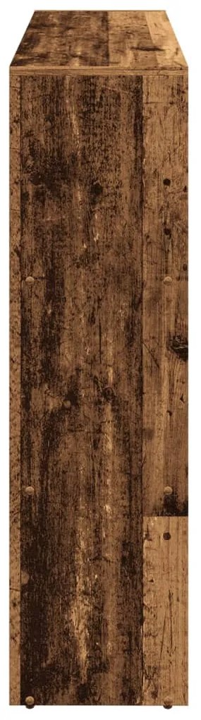 3 szintes antik színű elválasztó könyvespolc 137,5x29x103,5 cm