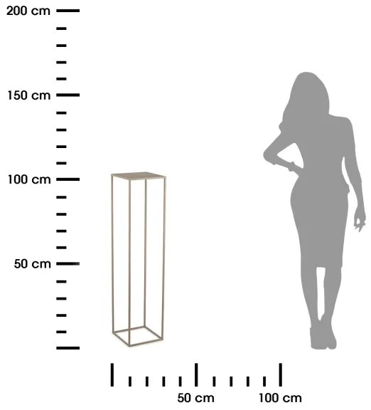 Virágállvány 100x24 cm bézs