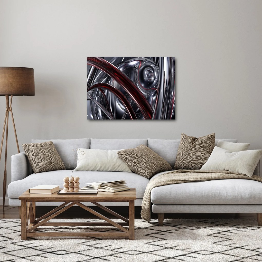 Szürke absztrakció kép (70x50 cm)