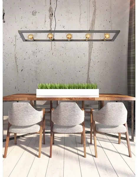 Lucide 73403/05/18 - Csillár zsinóron THOR 5xE27/60W/230V