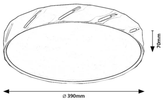 Rabalux 71120 - NESSIRA LED mennyezeti lámpa 25W, 4000K, fekete