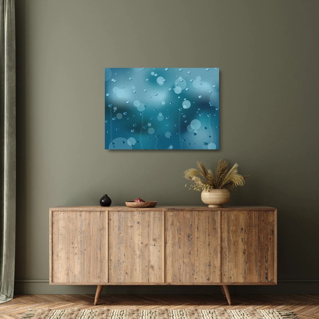 Cseppek képe (üvegen) (70x50 cm)