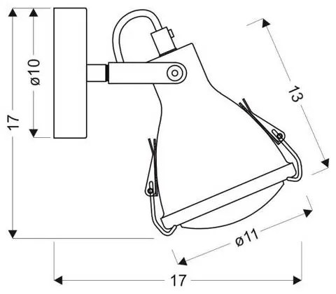 Fali spotlámpa CRODO 1xE14/40W/230V
