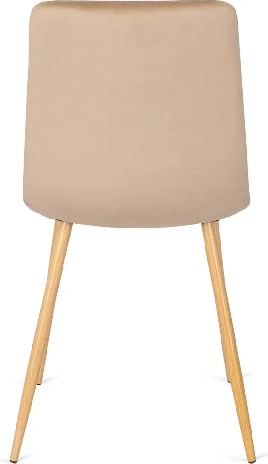 Szék bézs színben, bársony kárpittal FREDY