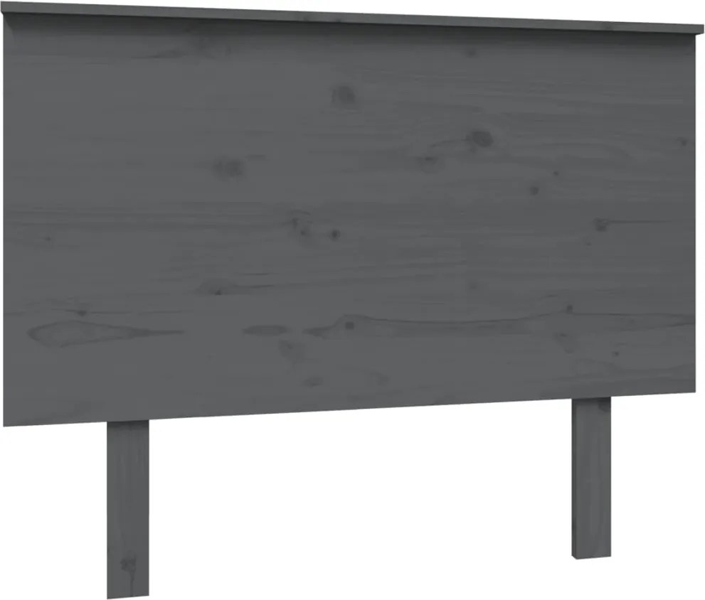 vidaXL szürke tömör fenyőfa ágyfejtámla 104x6x82,5 cm