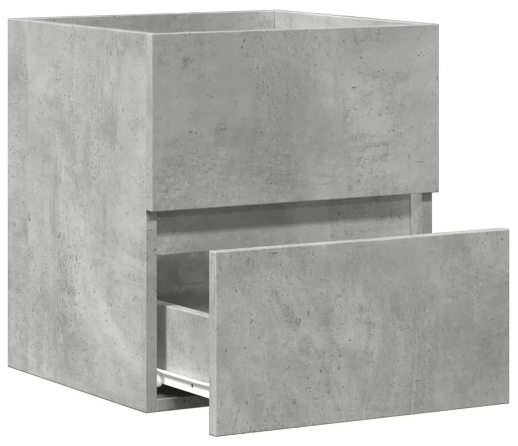 betonszürke szerelt fa mosdószekrény 41 x 38,5 x 45 cm