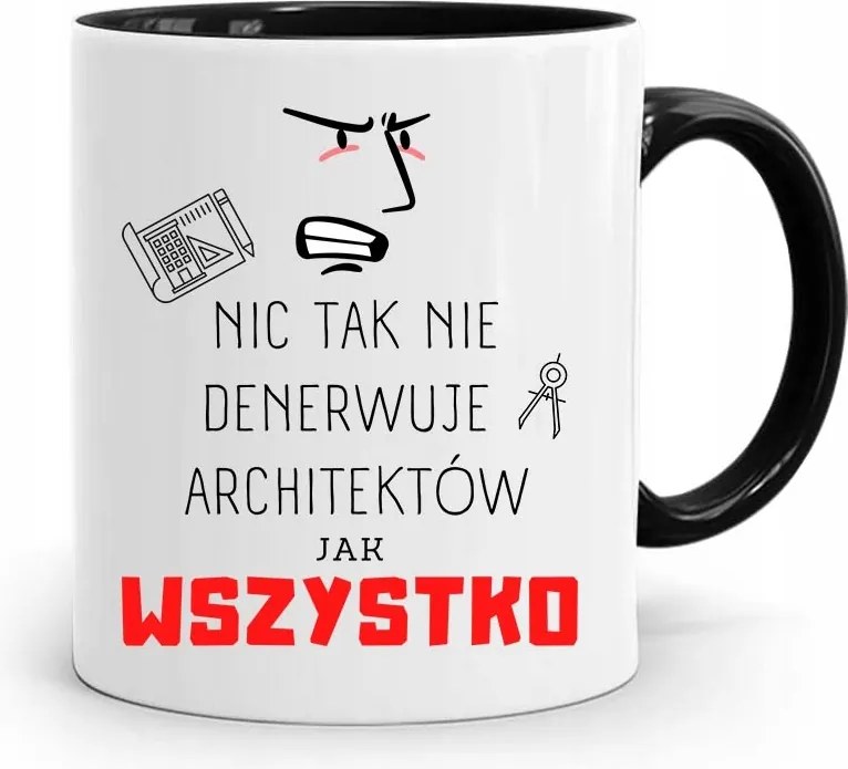 Fekete Bögre Építésznek Semmi Sem Idegesít Annyira fényképes nyomattal