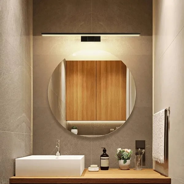 Aigostar - Fürdőszobai LED tükörvilágítás LED/12W/230V 4000K 60 cm IP44 fekete