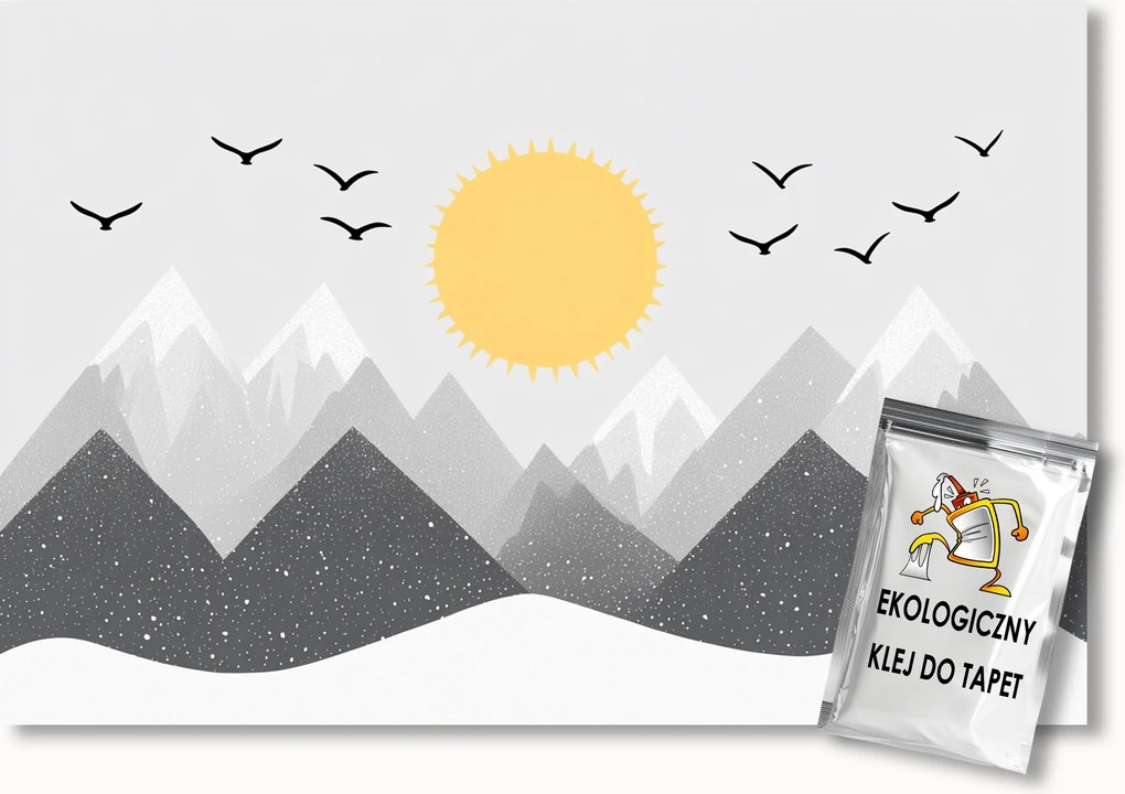 Fotótapéta Flizelina Gyerekek Tájkép Hegyek Hó Tél Madarak 300x210 ragasztó