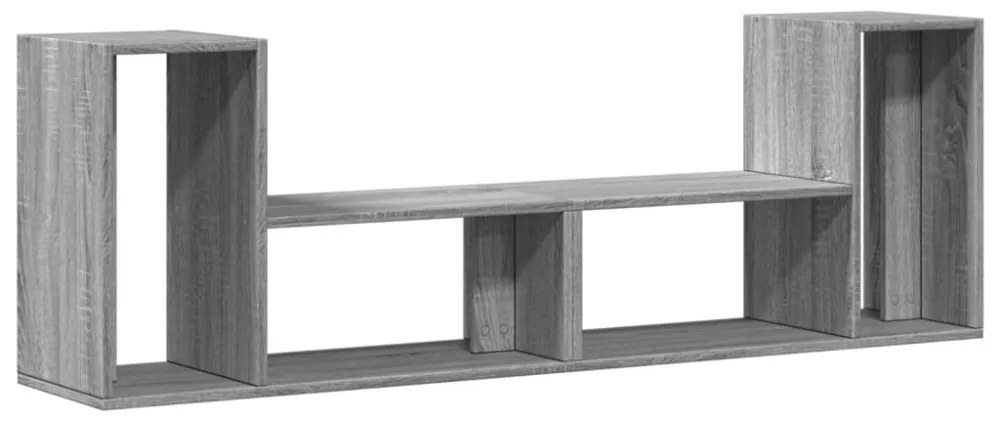 2 db szürke sonoma szerelt fa fali TV-szekrény 75 x 30 x 50 cm