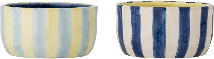 Sárga-kék kerámia tálka szett 4 db-os 300 ml Phoenix – Bloomingville