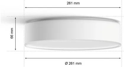Philips - Dimmelhető LED lámpatest Hue ENRAVE S LED/9,6W/230V átm. 261 mm fehér + távirányítóval