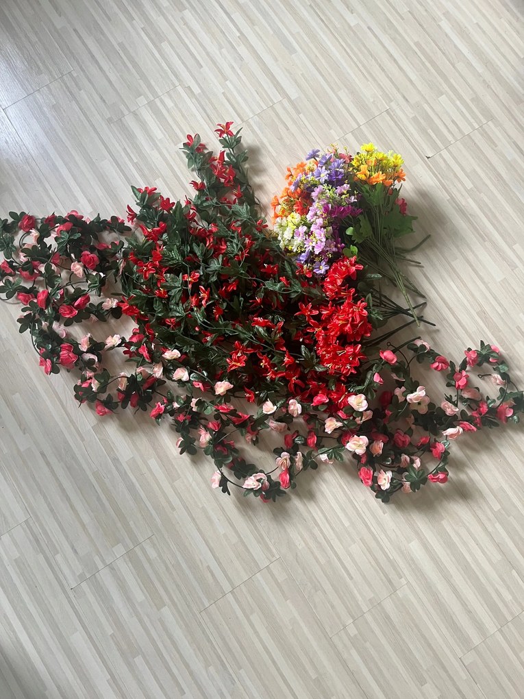 Nagy szett, virág dekoráció mix 18 részes