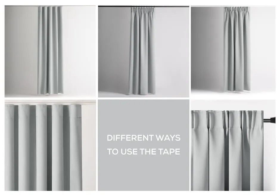 Világosszürke sötétítő termo függöny 140x245 cm Pleat – Restilo
