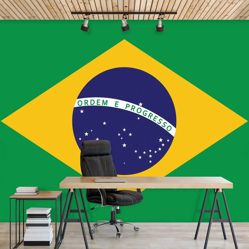 Fotótapéta - Brazília zászlaja (152,5x104 cm)