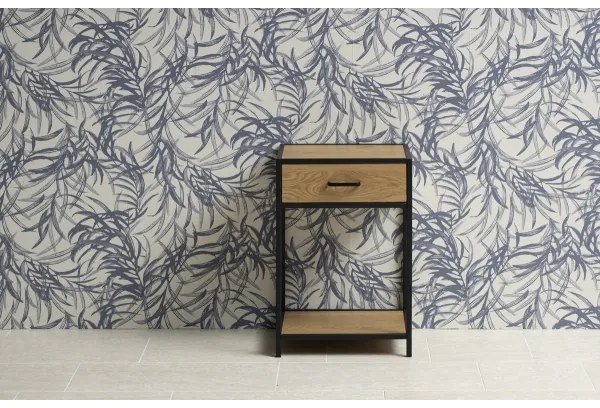 SARON éjjeliszekrény tölgy/fekete