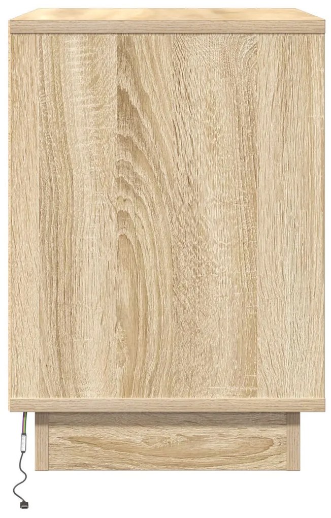 Éjjeli Szekrények LED 2 db Sonoma Tölgy 50x34.5x50 cm