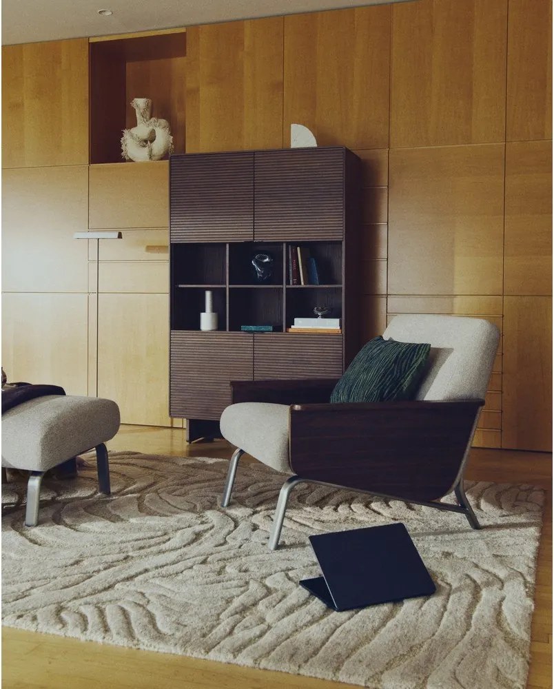 Bézs kézi szövésű gyapjúkeverék szőnyeg 160x230 cm Tribet – Kave Home