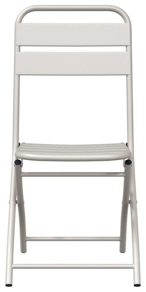 Összecsukható Kerti Székek 2 db Bézs 42x52x82 cm Porszórt Acél