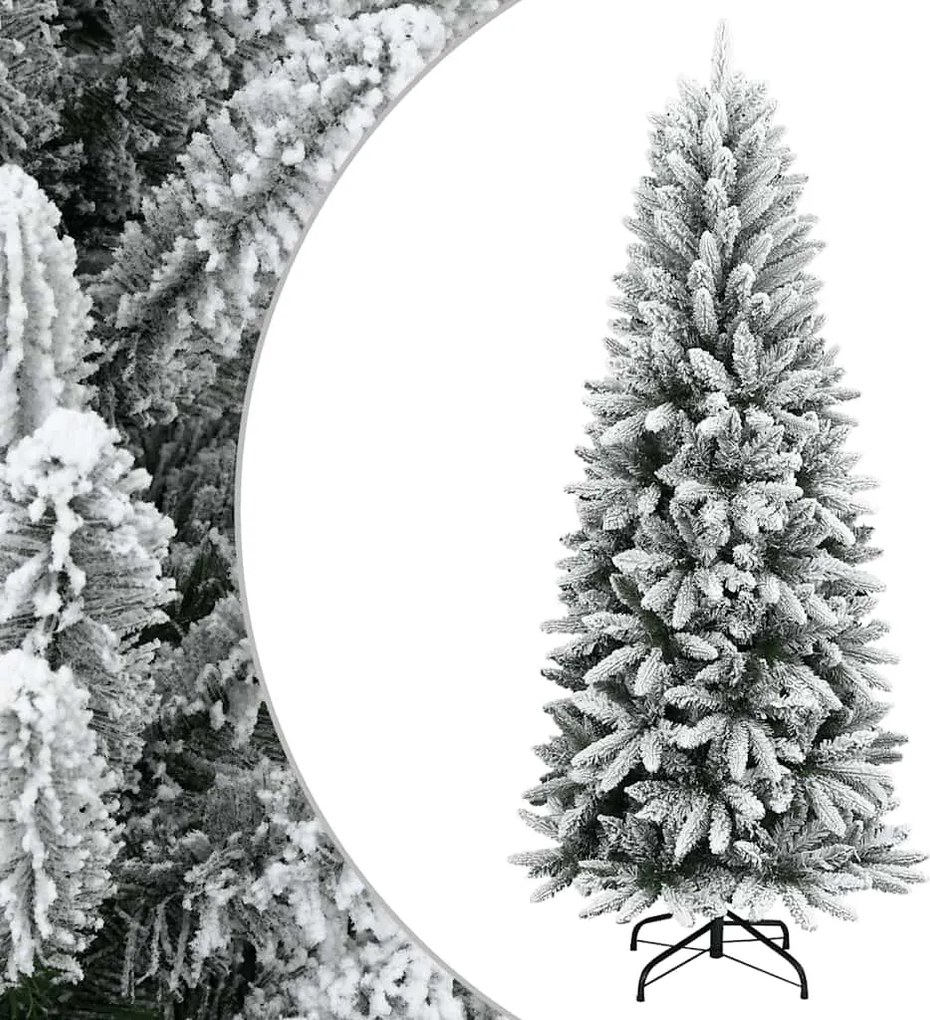 vidaXL PVC és polietilén műkarácsonyfa pelyhes hóval 120 cm